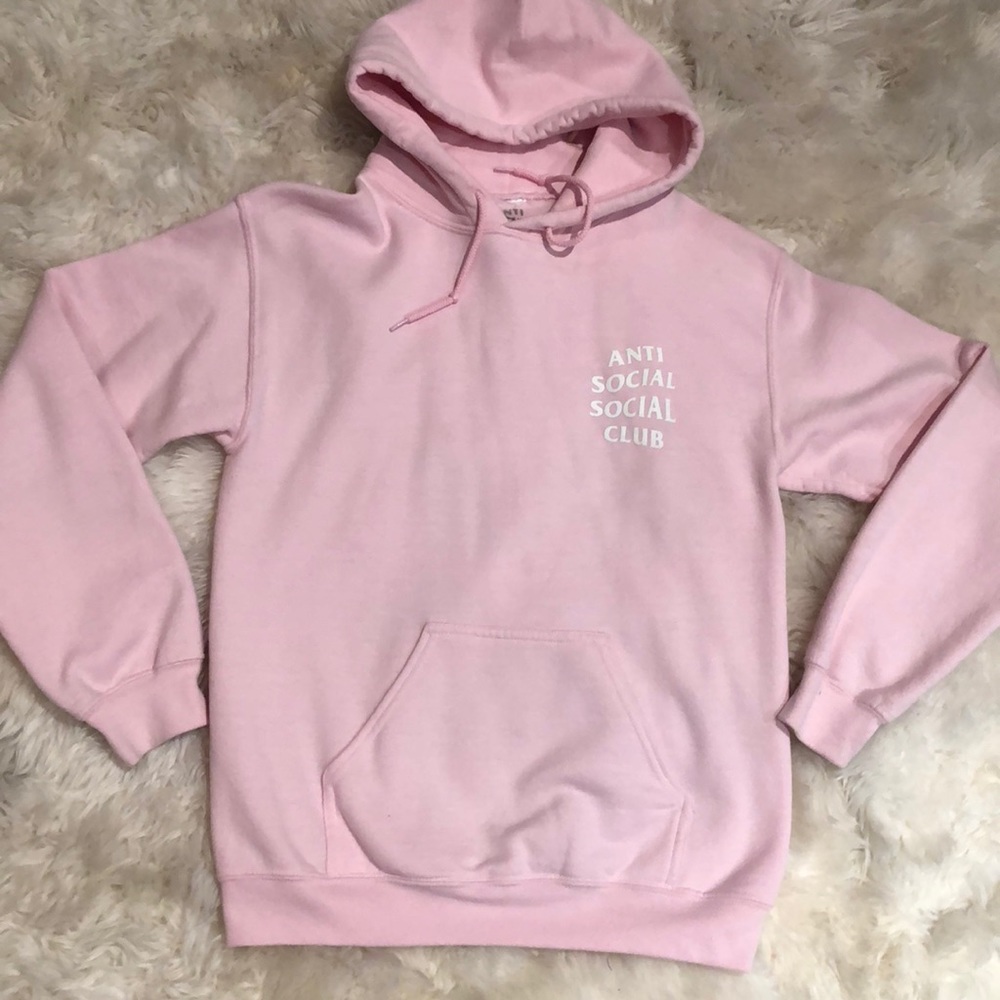 Authentic Anti social social club hoodie  pink